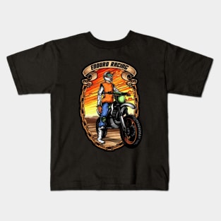 Dirtbike racing Kids T-Shirt